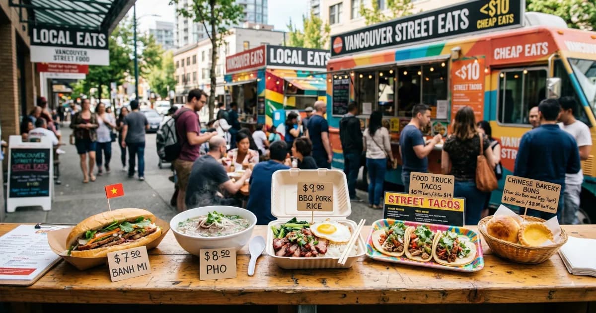 Featured image for Vancouver में $10 से कम में सस्ता खाना: लोकल का नक्शा
