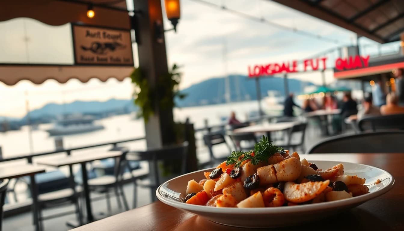 North Vancouver waterfront dining with mountain views and Lonsdale Quay market atmosphere